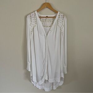 Free People Boho Peasant Tunic Dress White Size XS